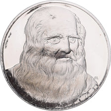 France, Medal, Léonard de Vinci, autoportrait, Proof, MS(63), Silver