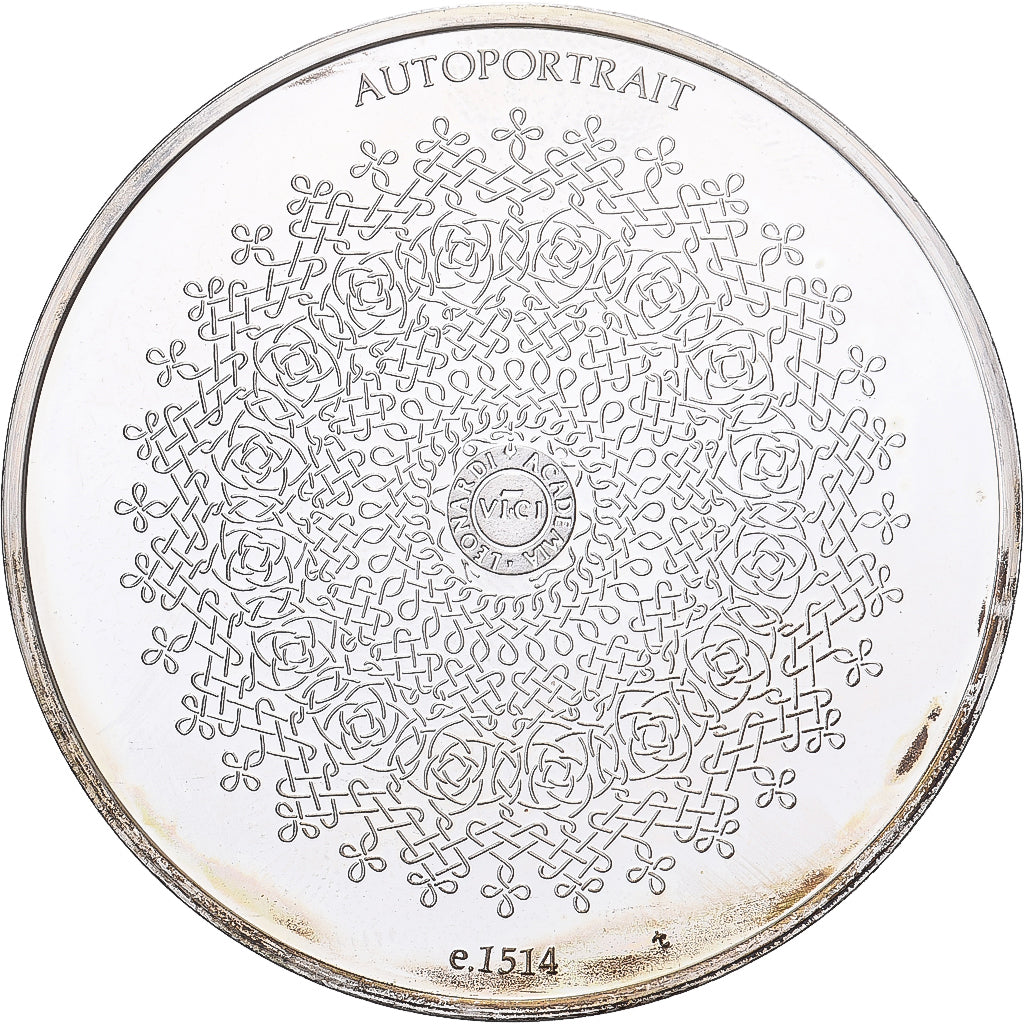France, Medal, Léonard de Vinci, autoportrait, Proof, MS(63), Silver