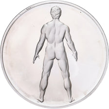 France, Medal, Léonard de Vinci, homme nu, Proof, MS(64), Silver