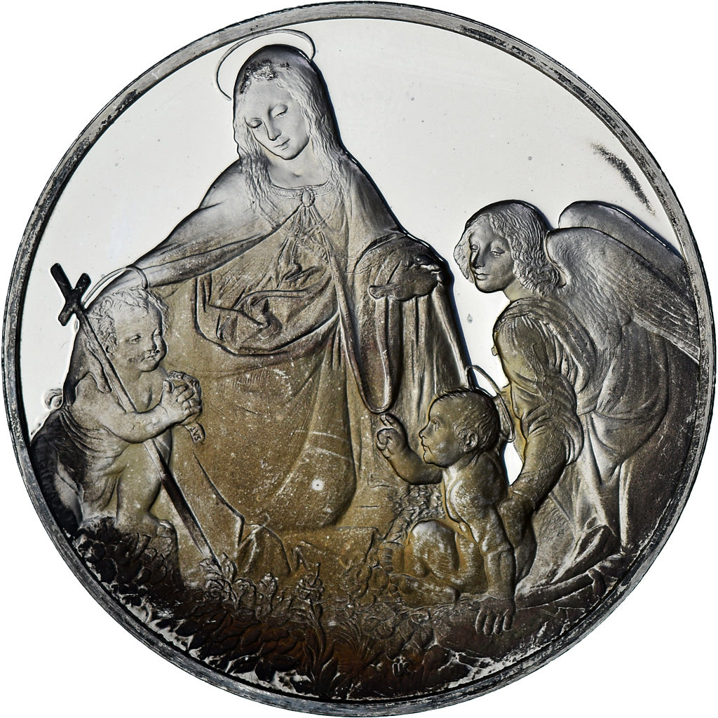 France, Medal, Léonard de Vinci, la Vierge aux rochers, Proof, MS(63), Silver