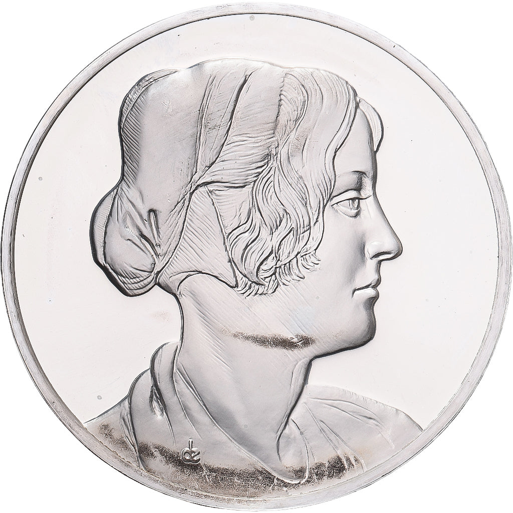 France, Médaille, Léonard de Vinci, jeune fille avec un bonnet, Proof, SPL+