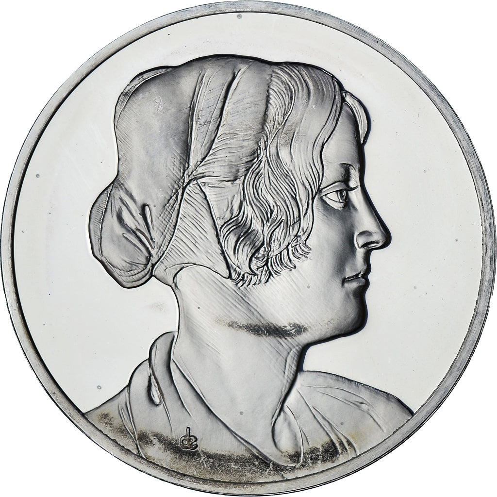 France, Médaille, Léonard de Vinci, jeune fille avec un bonnet, Proof, SPL+