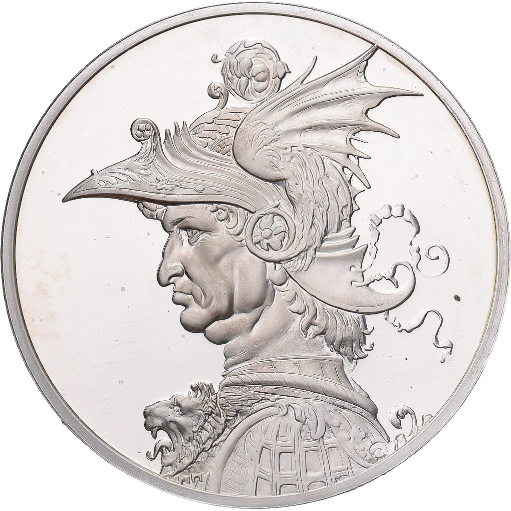 France, Medal, Léonard de Vinci, le Condottiere, Proof, MS(64), Silver