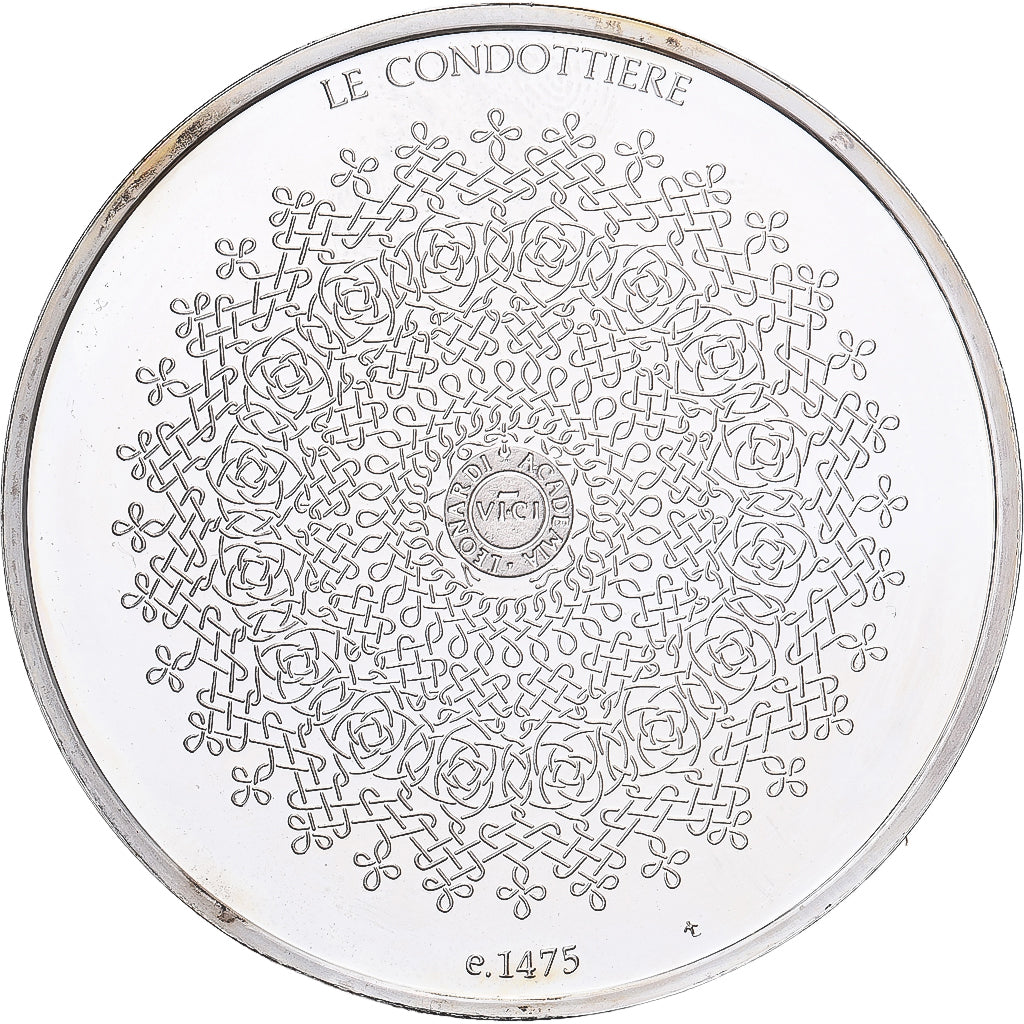 France, Medal, Léonard de Vinci, le Condottiere, Proof, MS(64), Silver