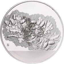 France, Medal, Léonard de Vinci, feuilles de chêne, Proof, MS(64), Silver