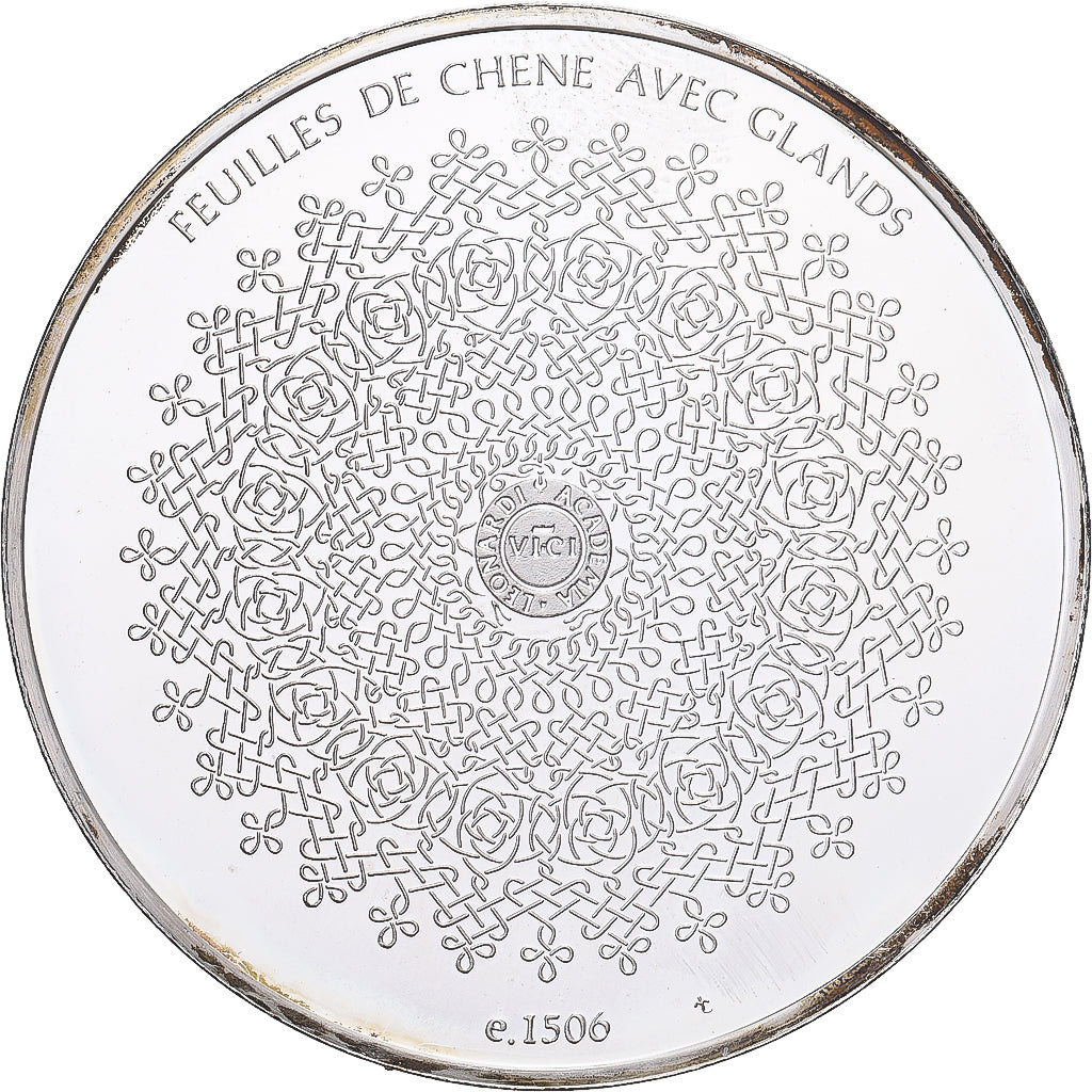 France, Medal, Léonard de Vinci, feuilles de chêne, Proof, MS(64), Silver