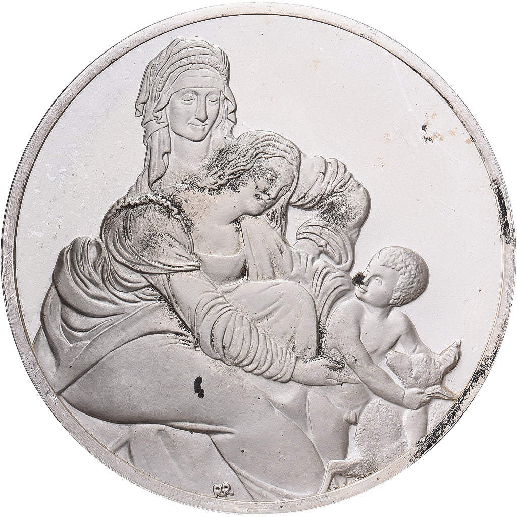 France, Médaille, Léonard de Vinci, la Vierge et saint Anne, Proof, SPL