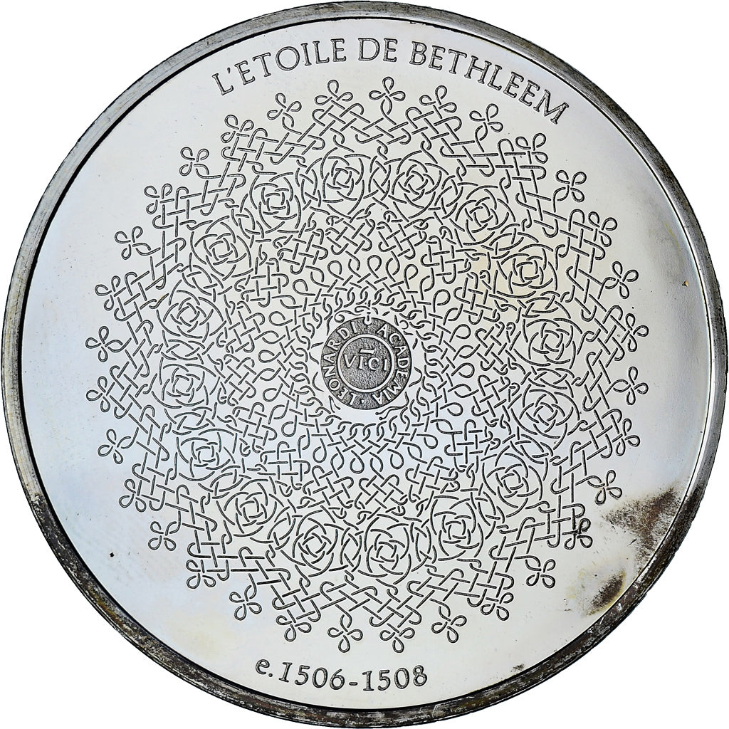 France, Medal, Léonard de Vinci, l'étoile de Bethléem, Proof, MS(63), Silver