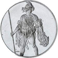 France, Medal, Léonard de Vinci, jeune homme avec une lance, Proof, MS(60-62)
