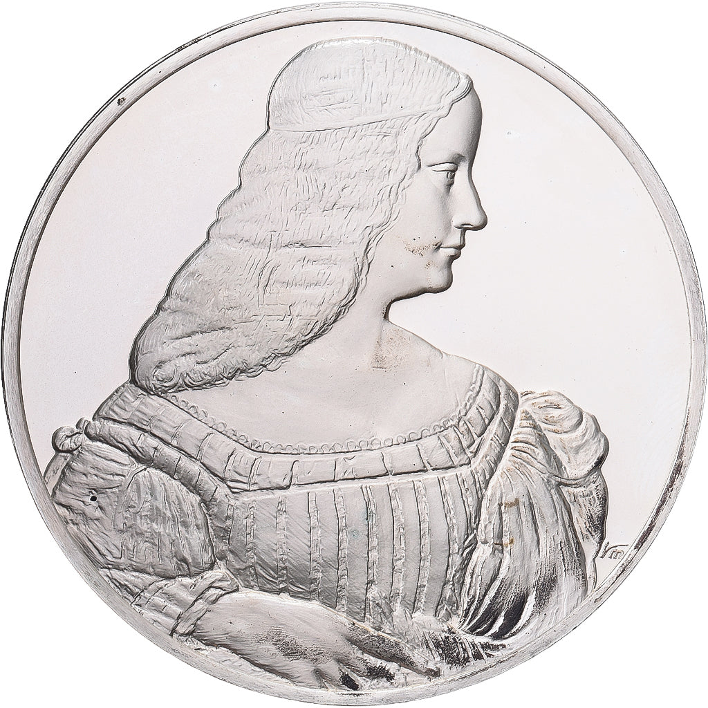 France, Medal, Léonard de Vinci, portrait d'Isabelle d'Este, Proof, MS(64)