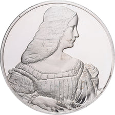 France, Medal, Léonard de Vinci, portrait d'Isabelle d'Este, Proof, MS(64)