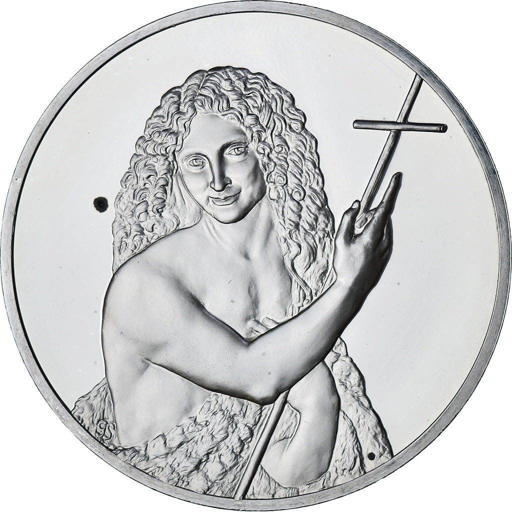 France, Médaille, Léonard de Vinci, saint Jean-Baptiste, Proof, SPL+, Argent