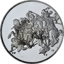 France, Medal, Léonard de Vinci, combat pour l'étendard, Proof, MS(63), Silver