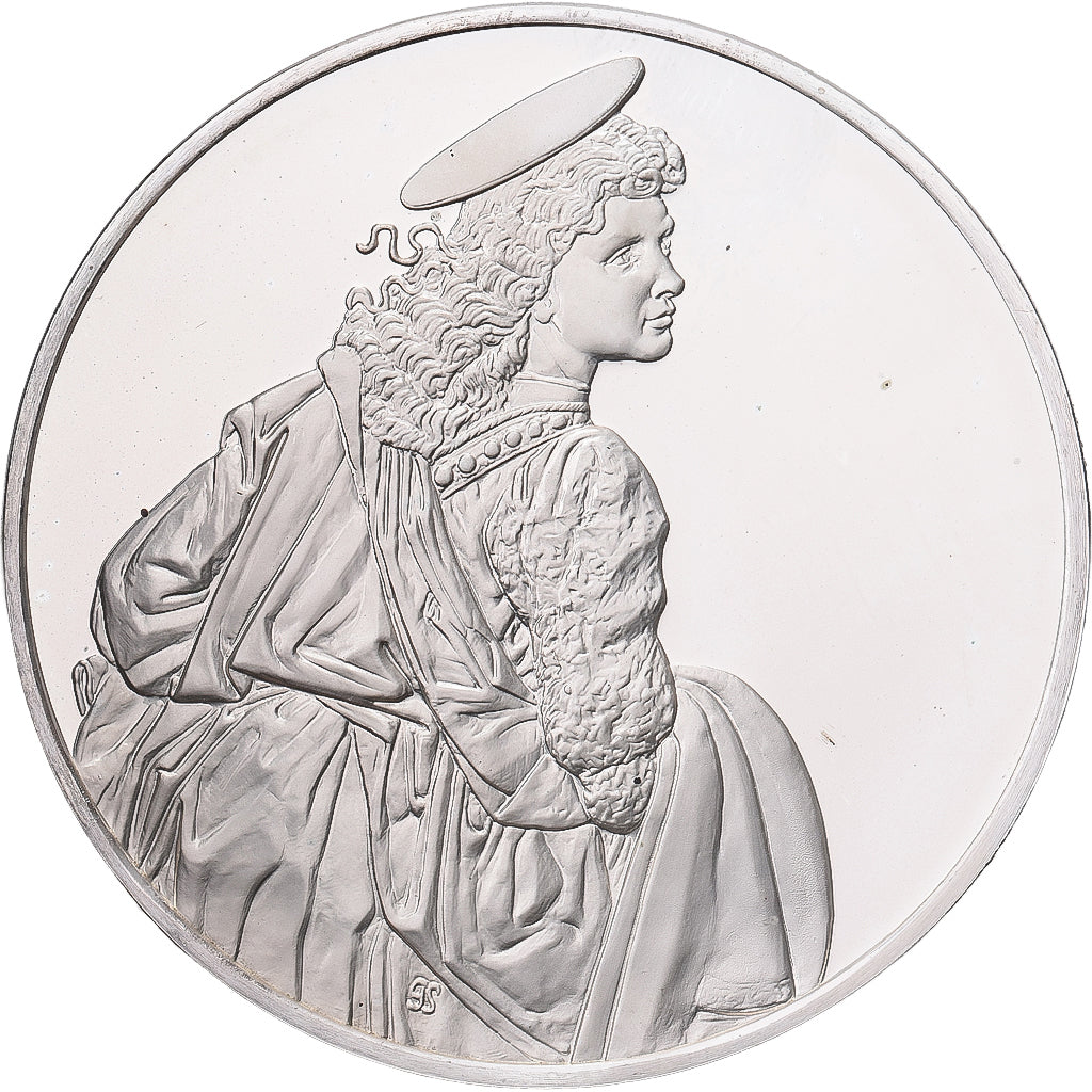 France, Medal, Léonard de Vinci, l'ange à genou, Proof, MS(64), Silver