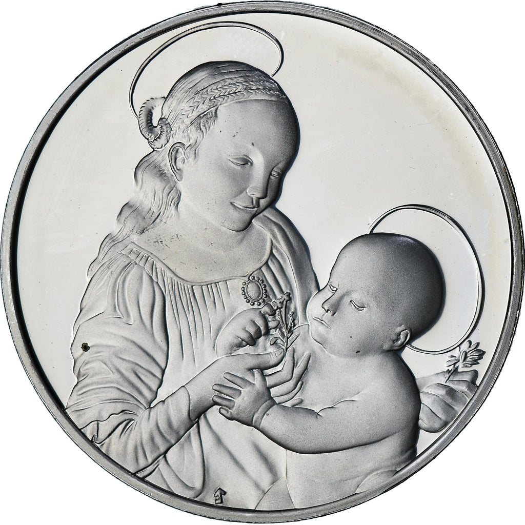 France, Medal, Léonard de Vinci, Madone Benois, Proof, MS(64), Silver