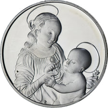 France, Medal, Léonard de Vinci, Madone Benois, Proof, MS(64), Silver