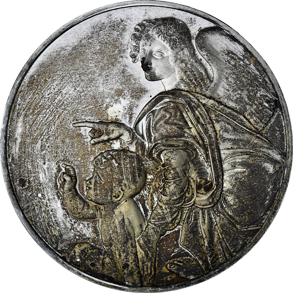 France, Medal, Léonard de Vinci, détail de la Vierge aux rochers, Proof