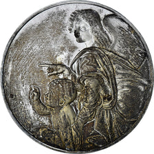 France, Medal, Léonard de Vinci, détail de la Vierge aux rochers, Proof