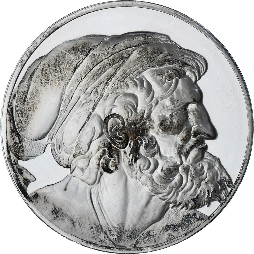 France, Medal, Léonard de Vinci, tête de Pharisien, Proof, MS(60-62), Silver