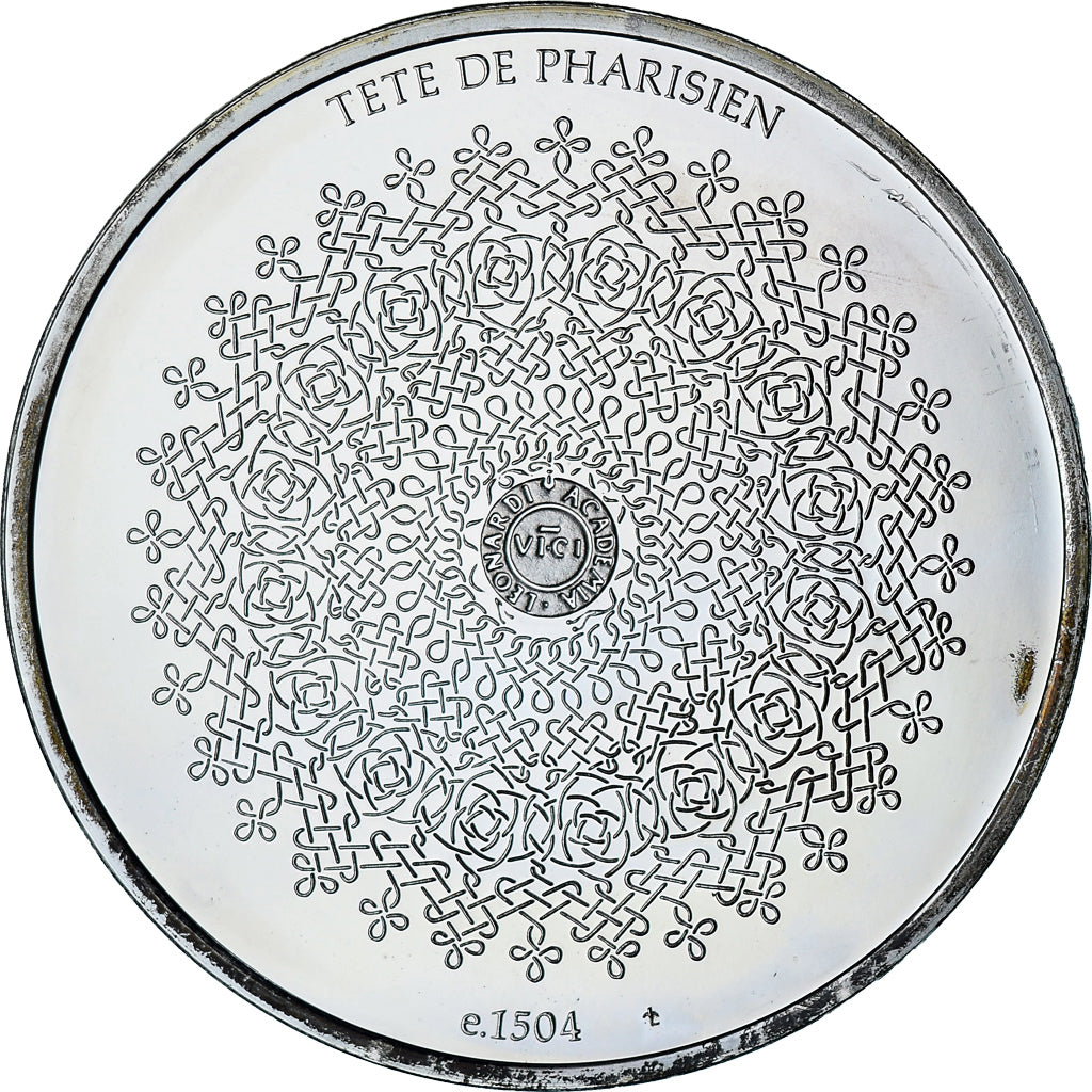 France, Medal, Léonard de Vinci, tête de Pharisien, Proof, MS(60-62), Silver