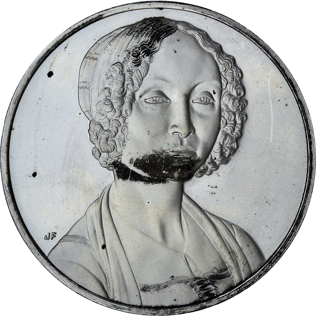 Francia, medaglia, Léonard de Vinci, portrait de Genevière de Benci, Proof