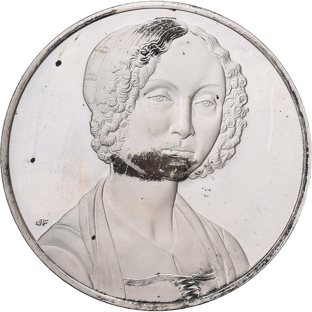 France, Medal, Léonard de Vinci, portrait de Genevière de Benci, Proof