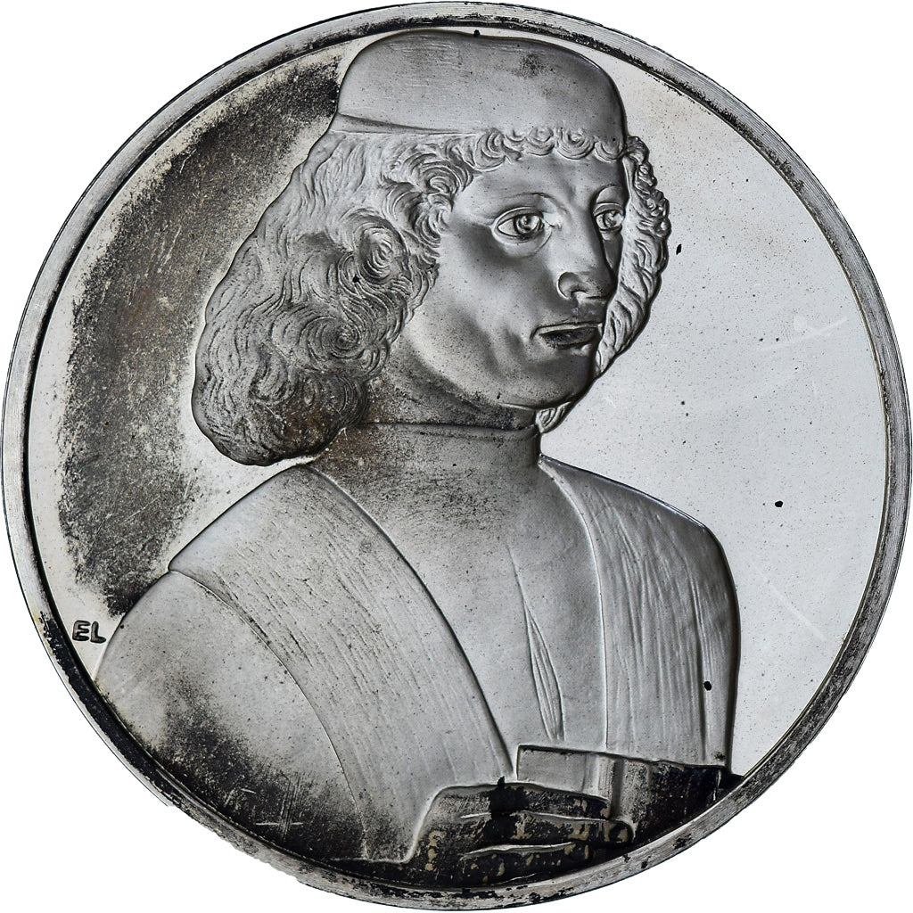 France, Médaille, Léonard de Vinci, portrait d'un musicien, Proof, SPL, Argent
