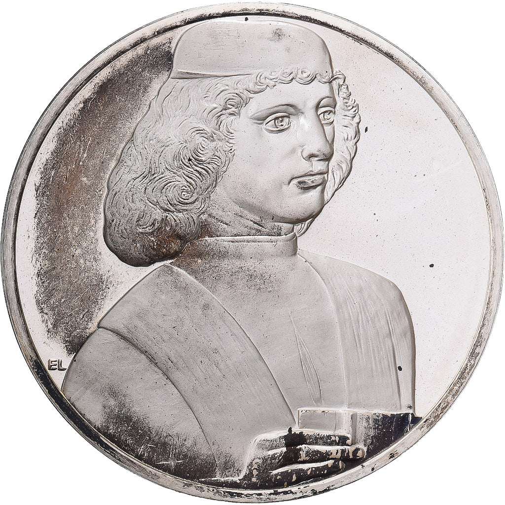 France, Medal, Léonard de Vinci, portrait d'un musicien, Proof, MS(63), Silver