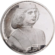 France, Medal, Léonard de Vinci, portrait d'un musicien, Proof, MS(63), Silver