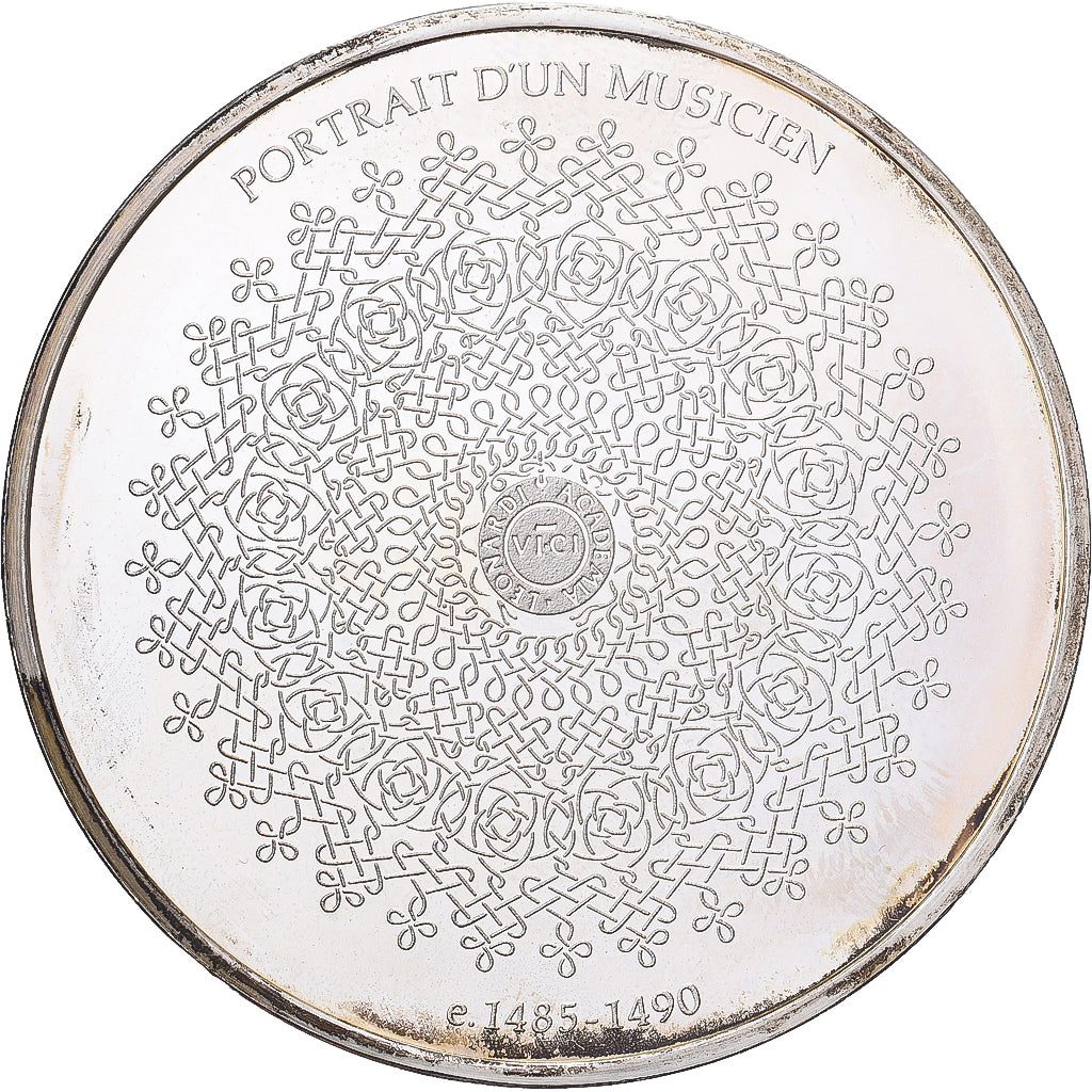 France, Medal, Léonard de Vinci, portrait d'un musicien, Proof, MS(63), Silver