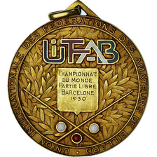 France, Médaille, Champion du Monde de billard, 1930, SPL, Or