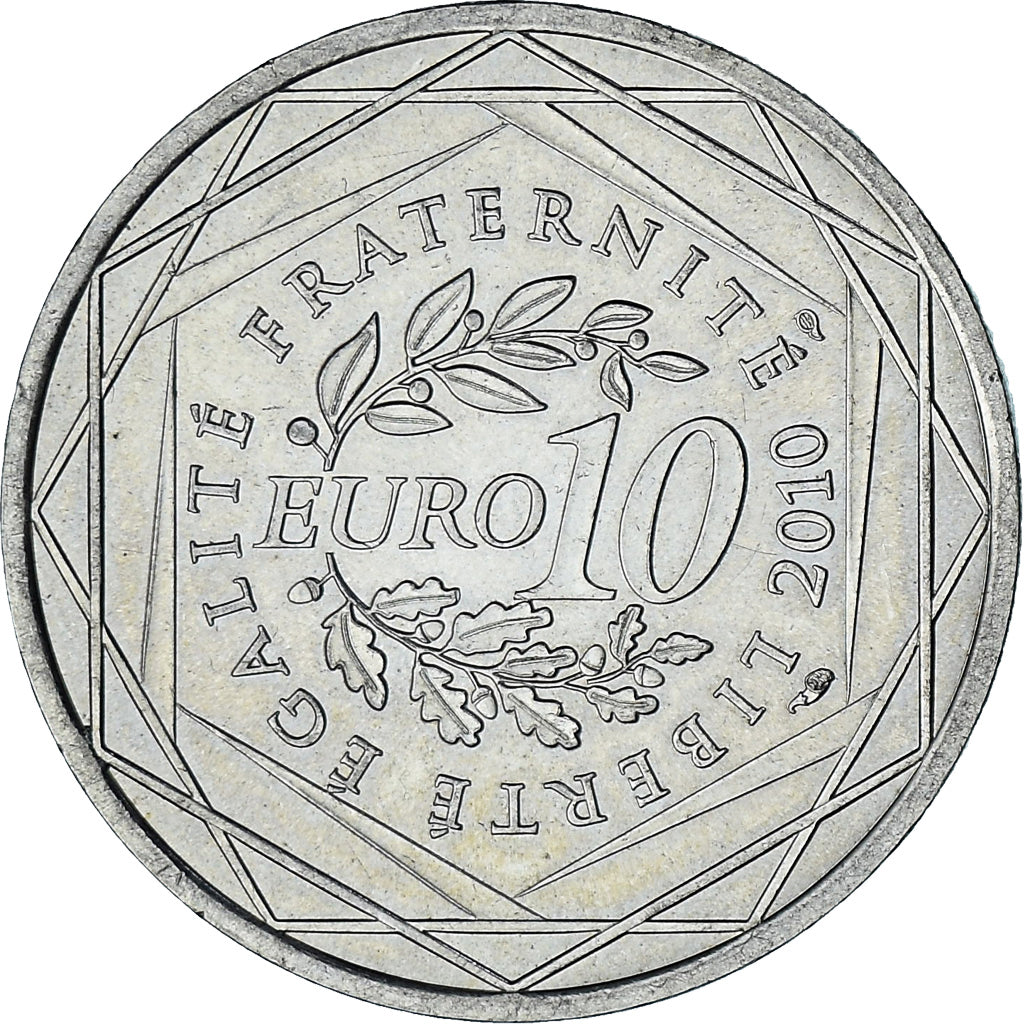 França, 10 Euro, Nord-Pas-de-Calais, 2010, Monnaie de Paris, AU(55-58), Prata