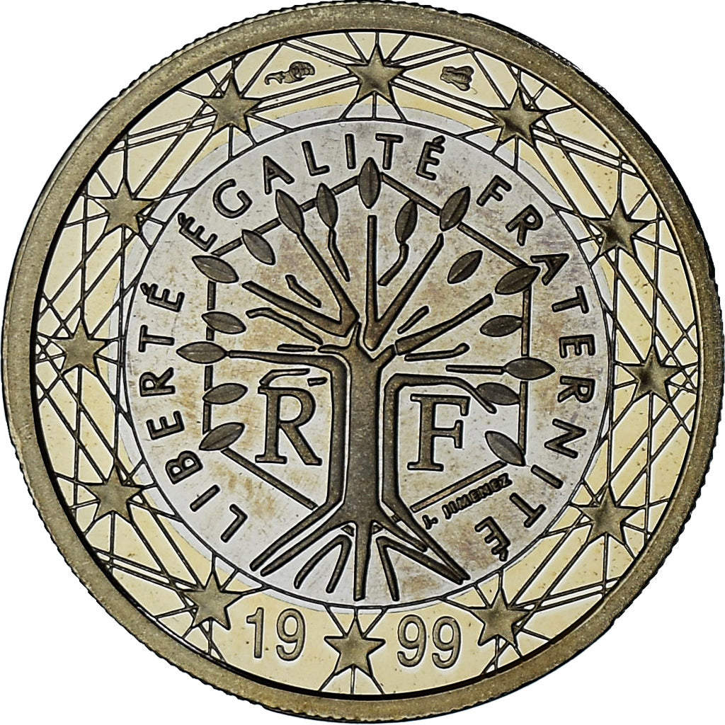 France, Euro, 1999, Paris, BE, FDC, Bimétallique, KM:1288