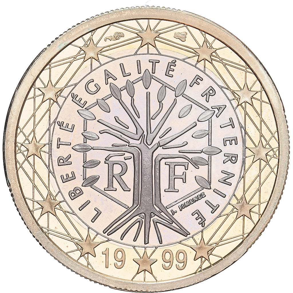 France, Euro, 1999, Paris, BE, MS(65-70), Bi-Metallic, KM:1288