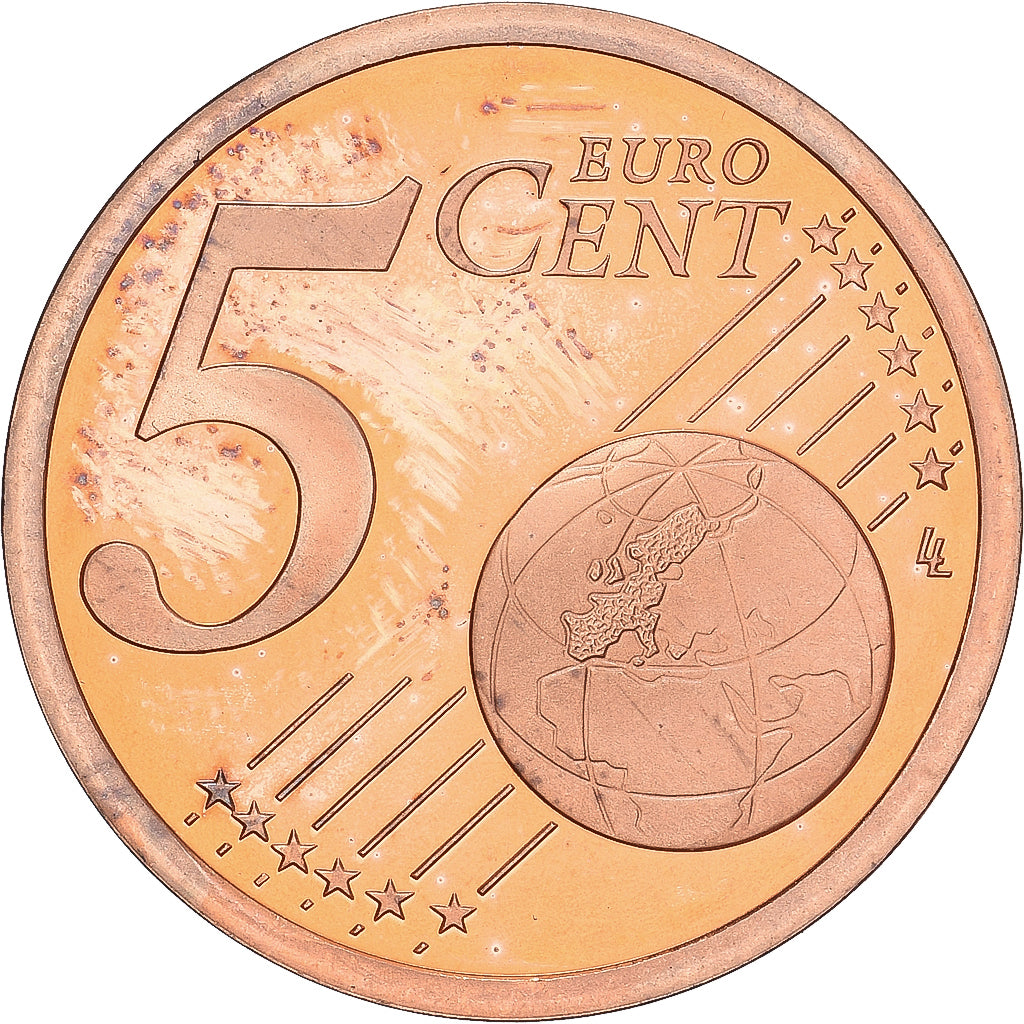 França, 5 Euro Cent, 1999, Paris, BE, MS(65-70), Aço Cromado a Cobre, KM:1284