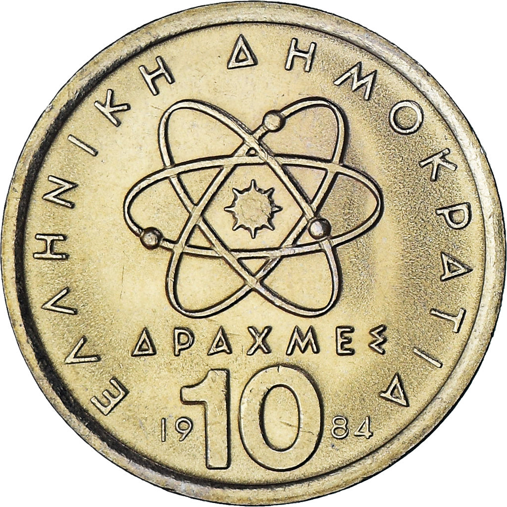 Griechenland, 10 Drachmes, 1984, Athens, Proof, UNZ, Kupfer-Nickel, KM:132