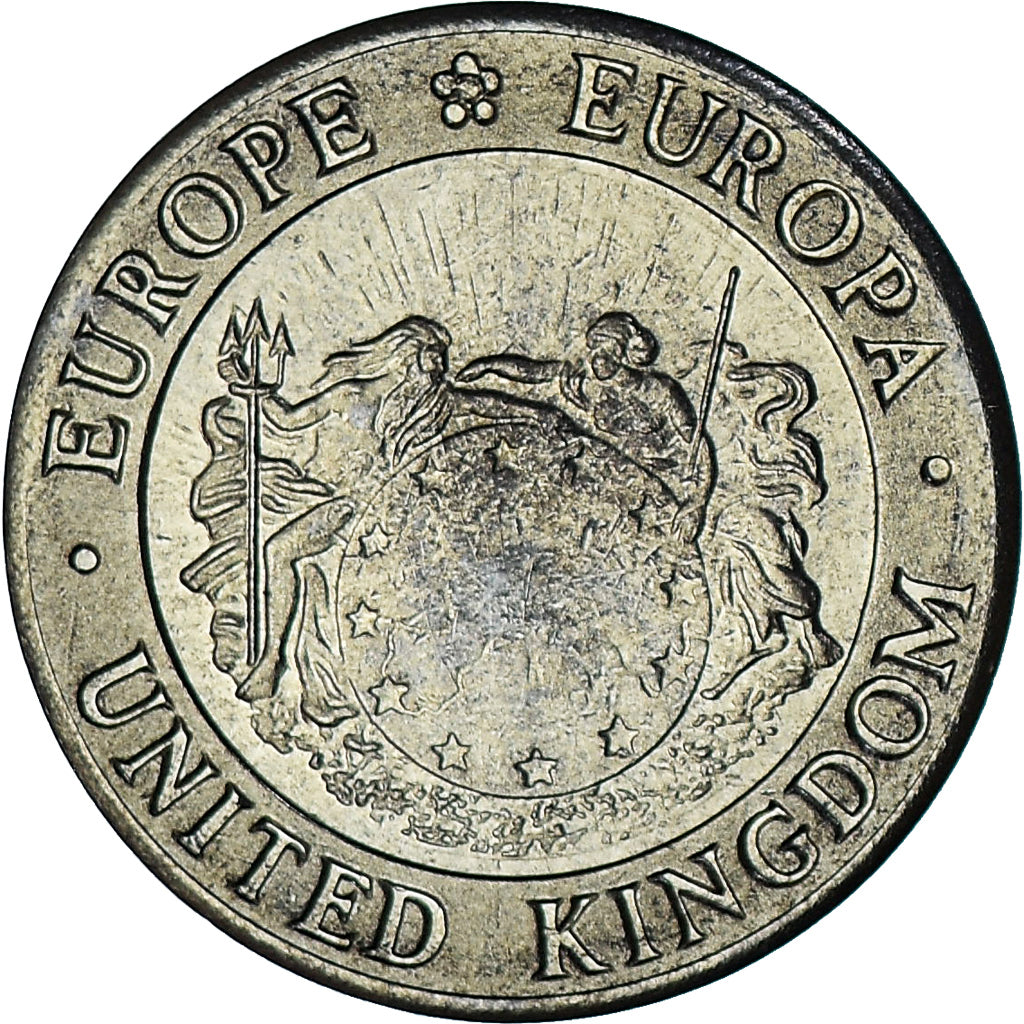 United Kingdom, 1 Ecu Europa, 1992, Tower mint, BU, MS(64), Copper-nickel