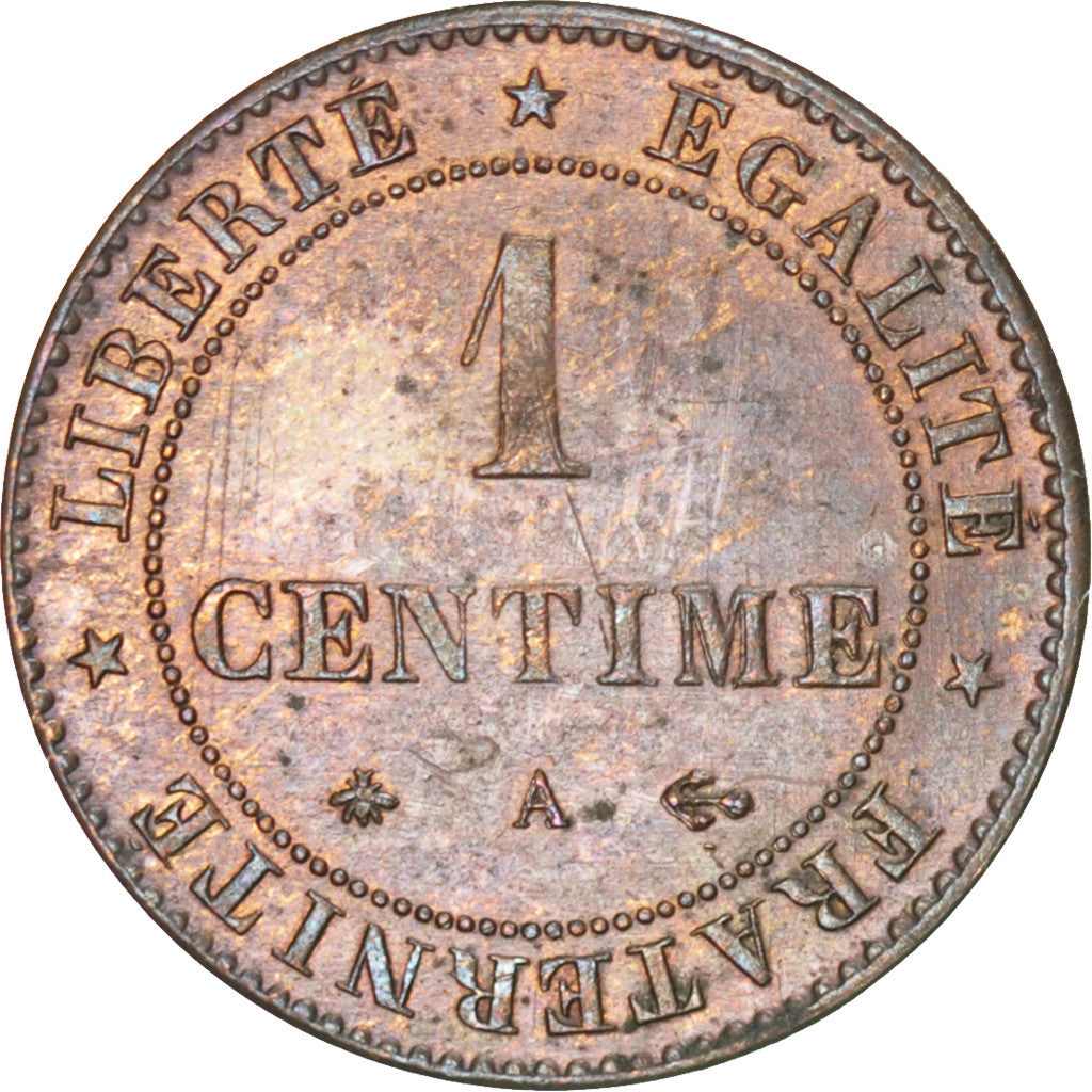 Coin, France, Cérès, Centime, 1874, Paris, AU(55-58), Bronze, KM:826.1