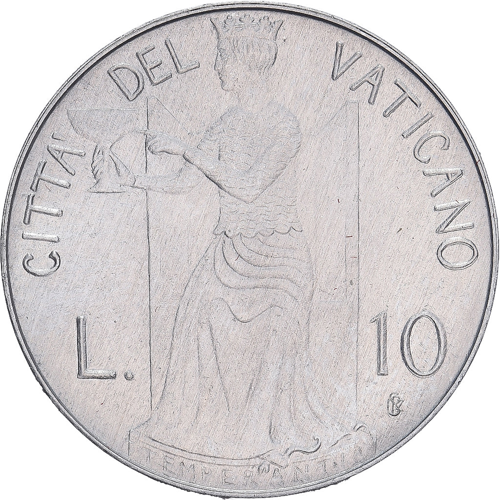 Vaticaan, Jean-Paul II, 10 Lire, 1979 - Anno I, Roma, BU, UNC, Aluminium, KM:143