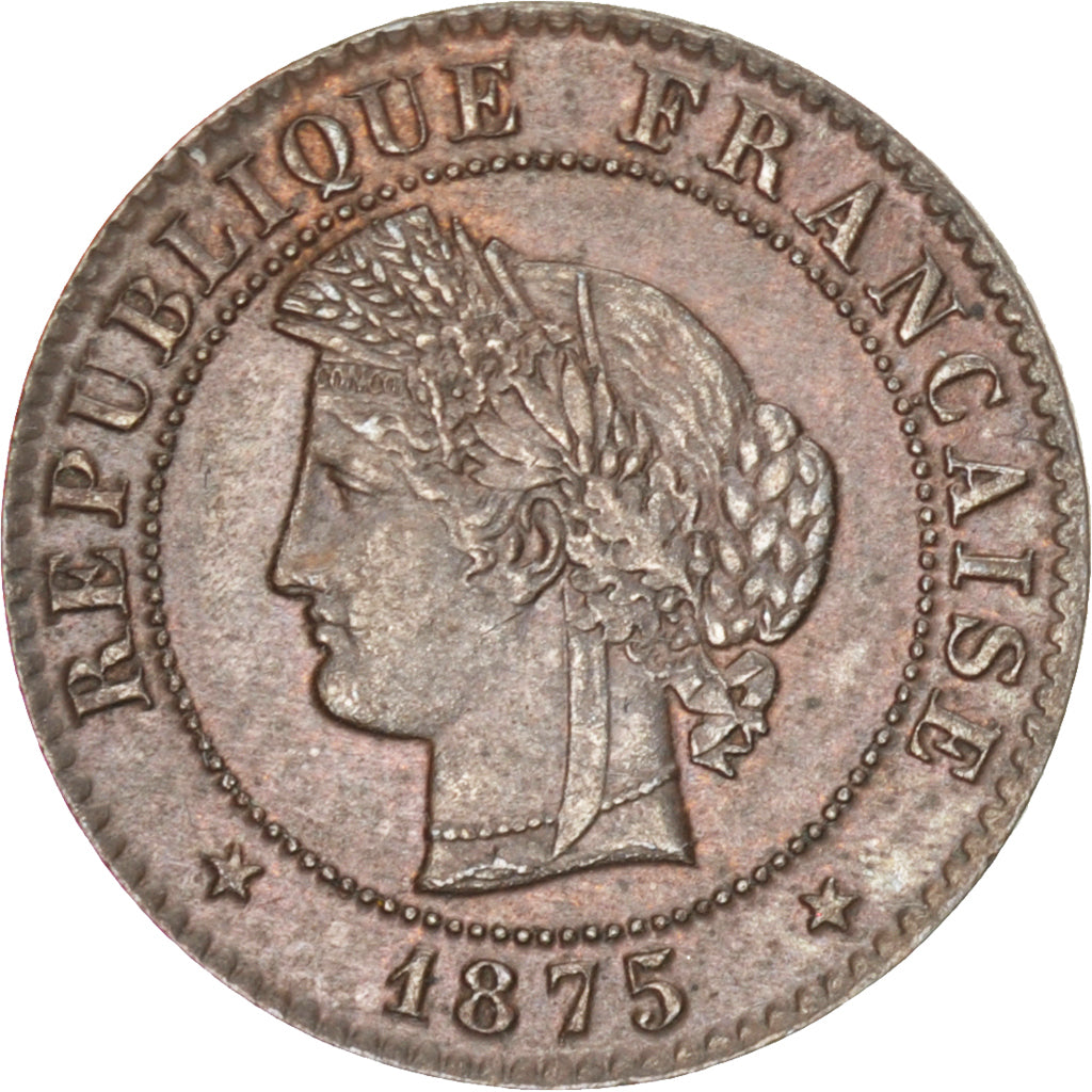 Monnaie, France, Cérès, Centime, 1875, Bordeaux, SUP, Bronze, KM:826.2