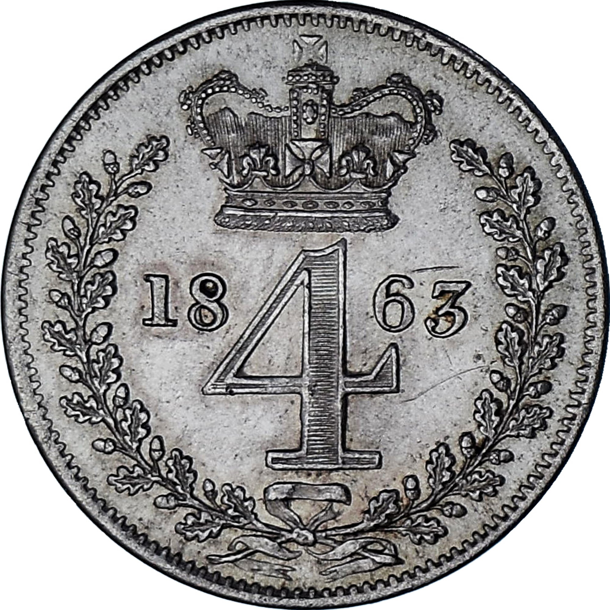 Zjednoczone Królestwo Wielkiej Brytanii, Victoria, Maundy, 4 Pence, 1863