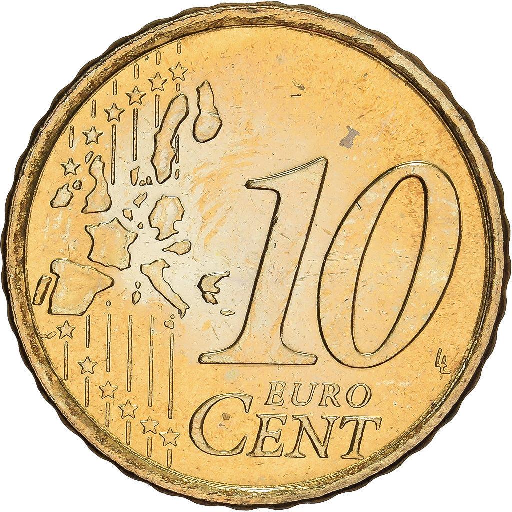 Finlandia, 10 Euro Cent, 2000, Vantaa, MS(63), Nordic gold, KM:101