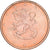 Finlandia, 2 Euro Cent, 2003, Vantaa, MS(63), Miedź platerowana stalą, KM:99