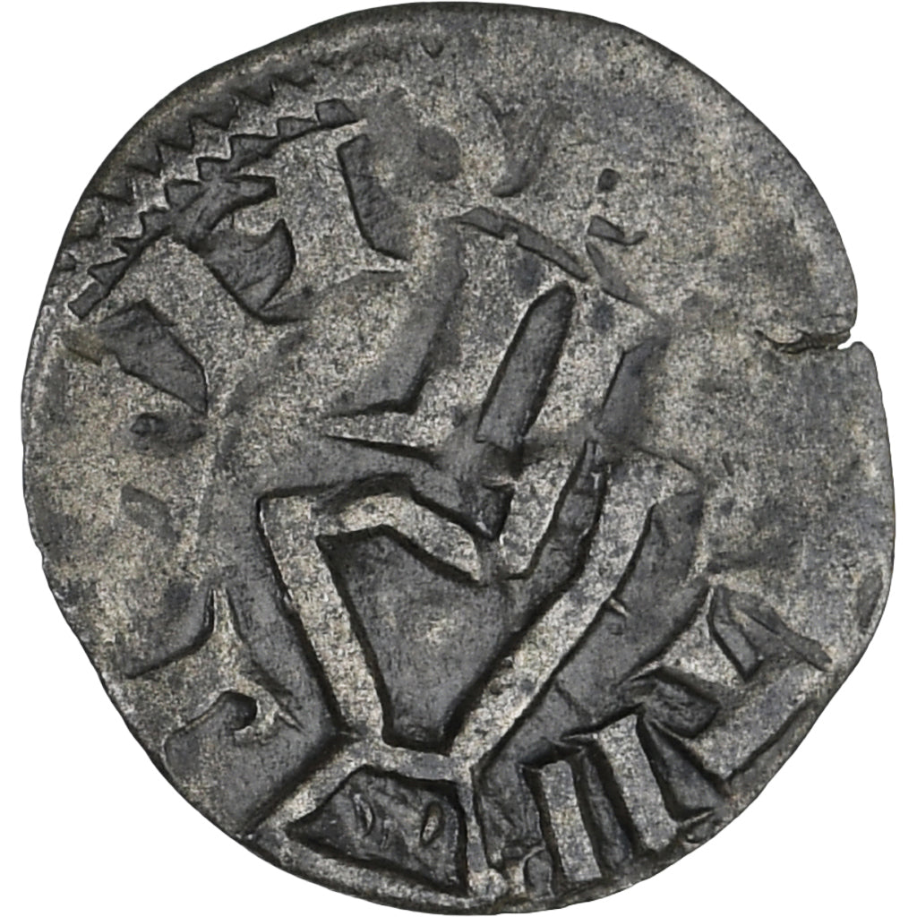 Francia, Archevêché de Besançon, Denier, 1240-1310, Besançon, BB+, Biglione