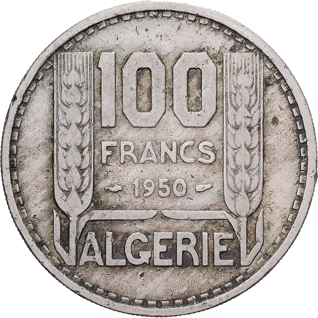 Algerije, Turin, 100 Francs, 1950, Paris, FR+, Cupro-nikkel, KM:93