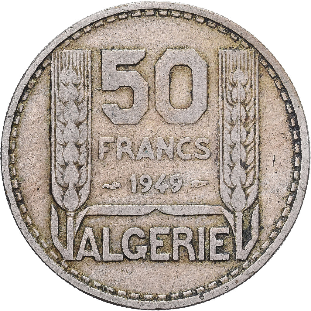 Algérie, Turin, 50 Francs, 1949, Paris, TB+, Cupro-nickel, KM:92