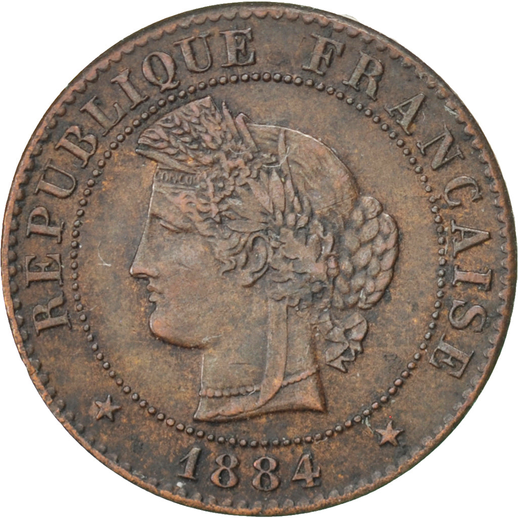 Coin, France, Cérès, Centime, 1884, Paris, AU(50-53), Bronze, KM:826.1