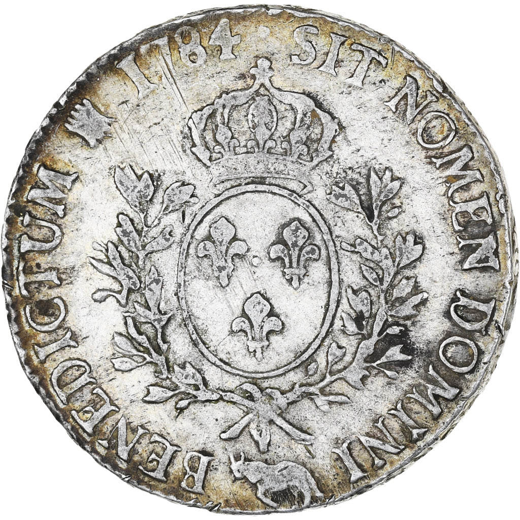 Francia, Louis XVI, Écu de Béarn aux branches d'olivier, 1784, Pau, MB+