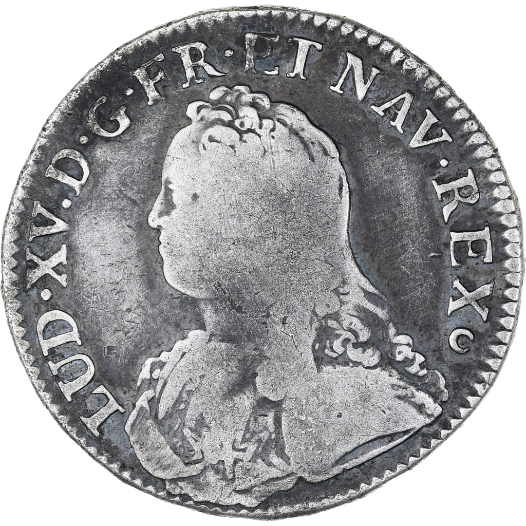 France, Louis XV, Ecu aux branches d'olivier, 1727, Tours, TB, Argent