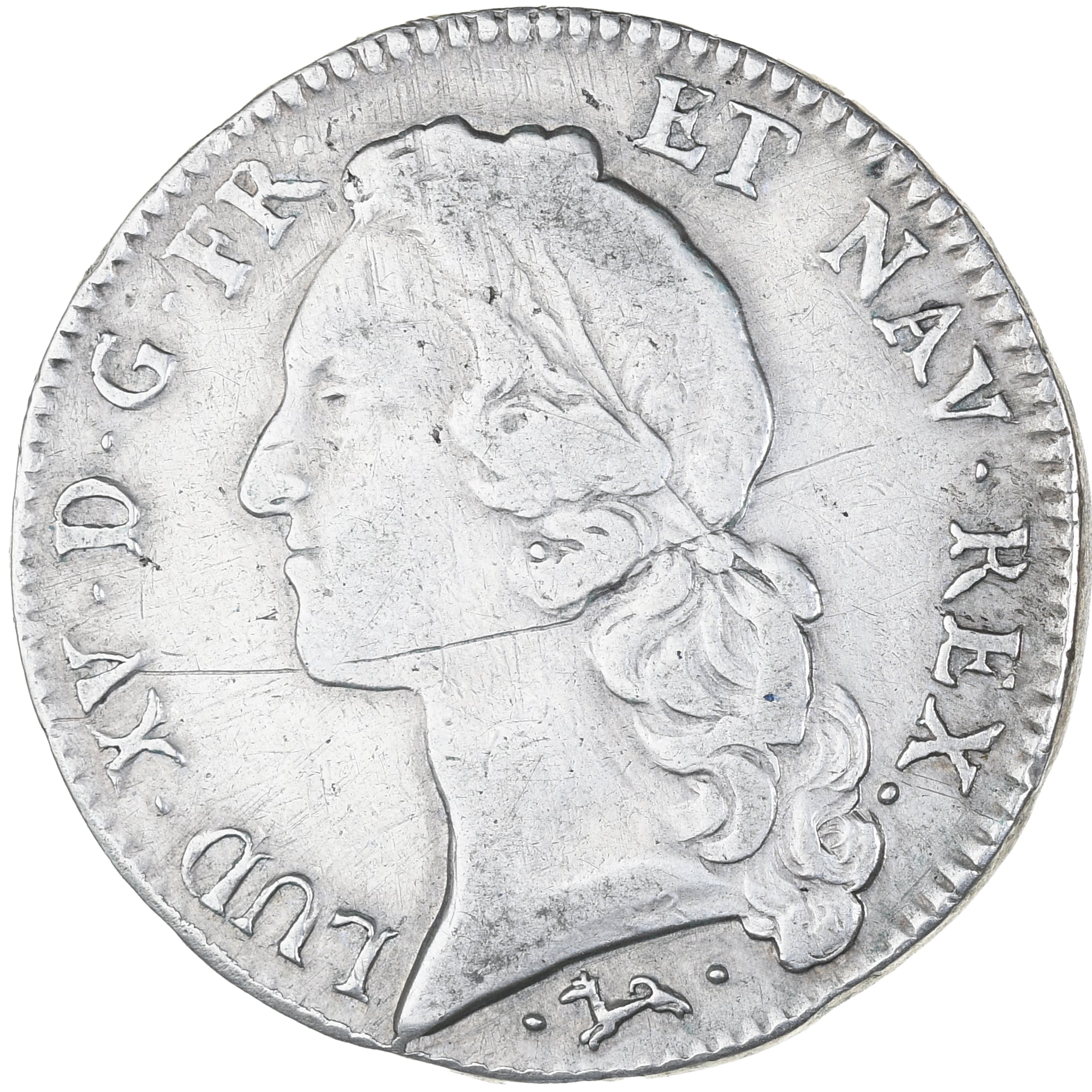 Francia, Louis XV, Écu au bandeau, 1756, Bayonne, MB+, Argento, KM:512.12